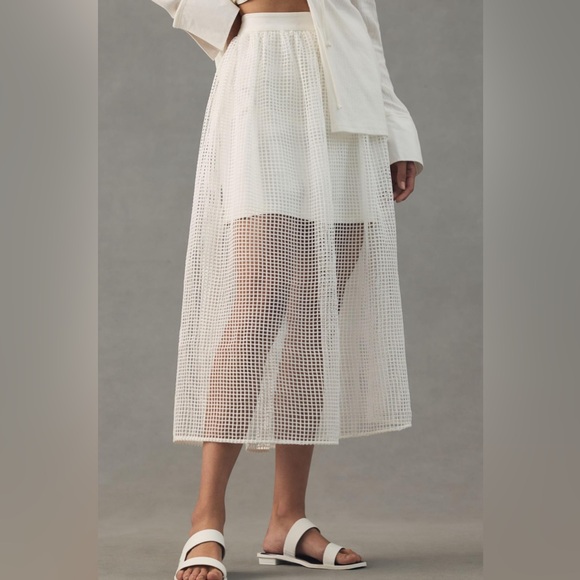 Sunday in Brooklyn Sheet Overlay A-Line Skirt/ S - Picture 2 of 8